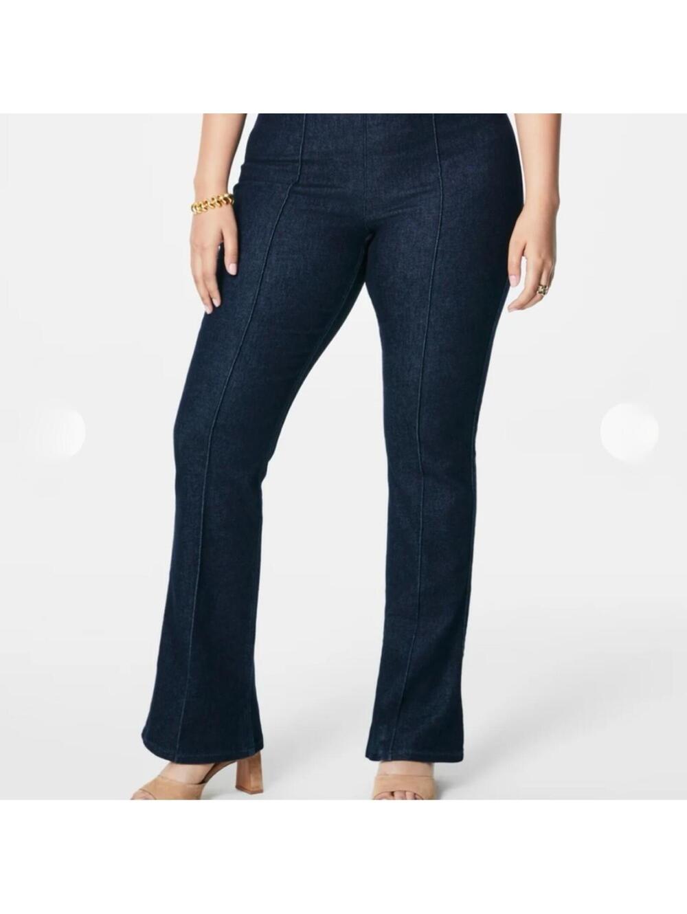 SPANX SPANXshape Dark Blue Micro Flare Jeans Med 8 - 10 NWT